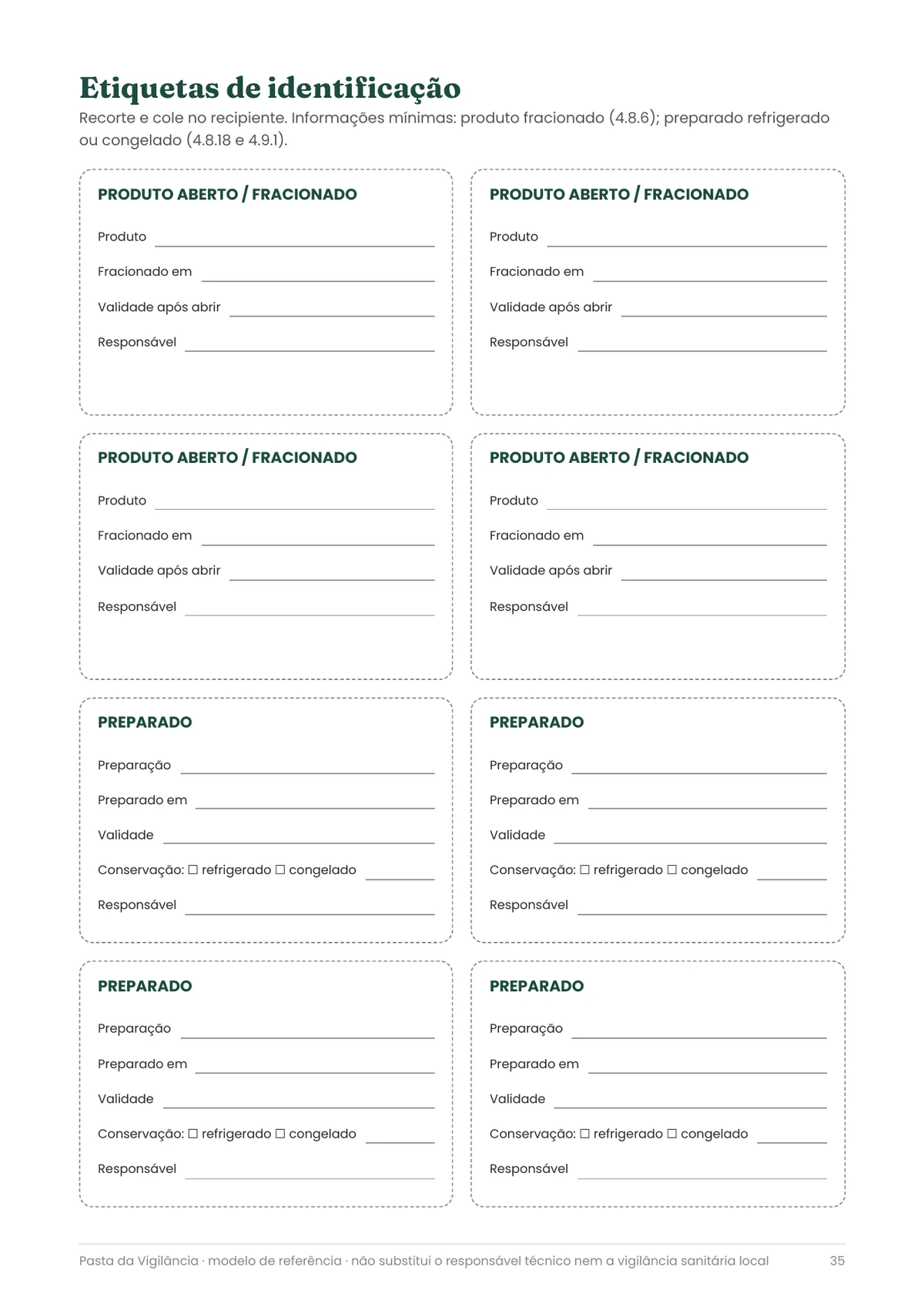 Página real do PDF Pasta da Vigilância: etiquetas